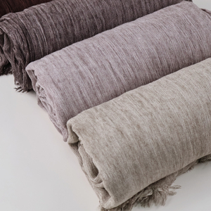 Nouveau Hijab Musulman Premium Respirant Côtelé Doux pour la Peau Uni en Rayonne Froissée Viscose Modal, Foulard Châle pour Usage Quotidien en Extérieur - Product Image 2