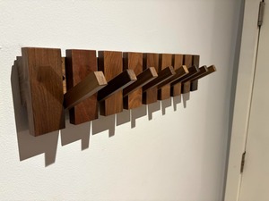<b>Wall</b> Mounted Coat Rack with <b>Hooks</b> Wooden <b>Wall</b> Mount Piano <b>Key</b> Coat Rack Acacia Modern Nordic <b>Wall</b> Hanger Coat and Hat Rack - Product Image 4