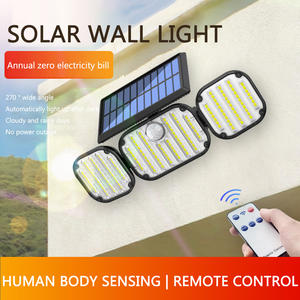 Lampe solaire LED murale IP65 avec détecteur de mouvement, lampe solaire étanche avec détecteur de mouvement, éclairage extérieur, lumière de rue, décoration de jardin - Product Image 2