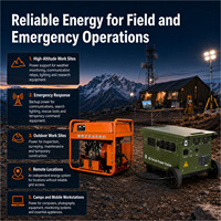 Maßgefertigter 1,5kW Auto-Start 230V Luftgekühlter Dieselgenerator Zuverlässige Stromversorgung und LiFePO4 5kWh Tragbare Powerstation