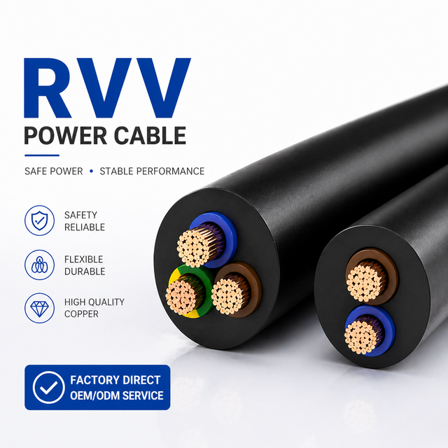 H05VV-F Flexible Electrical Wires 2-8Core Multicore RVV Cable OxygenFree Copper Conductor PVC Insulated Power Cord for Household