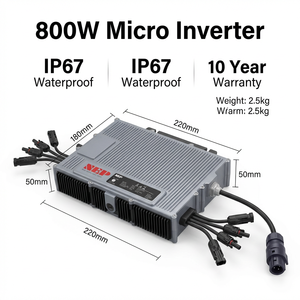 Microinversor Solar BDM800 NEP de 800W, Conexión a Red, 22-55V CA, 220V 230V, MPPT, IP67, para Exteriores, Balcón, Sistema Fotovoltaico, Eficiencia del 85%, 600Wp - Product Image 4