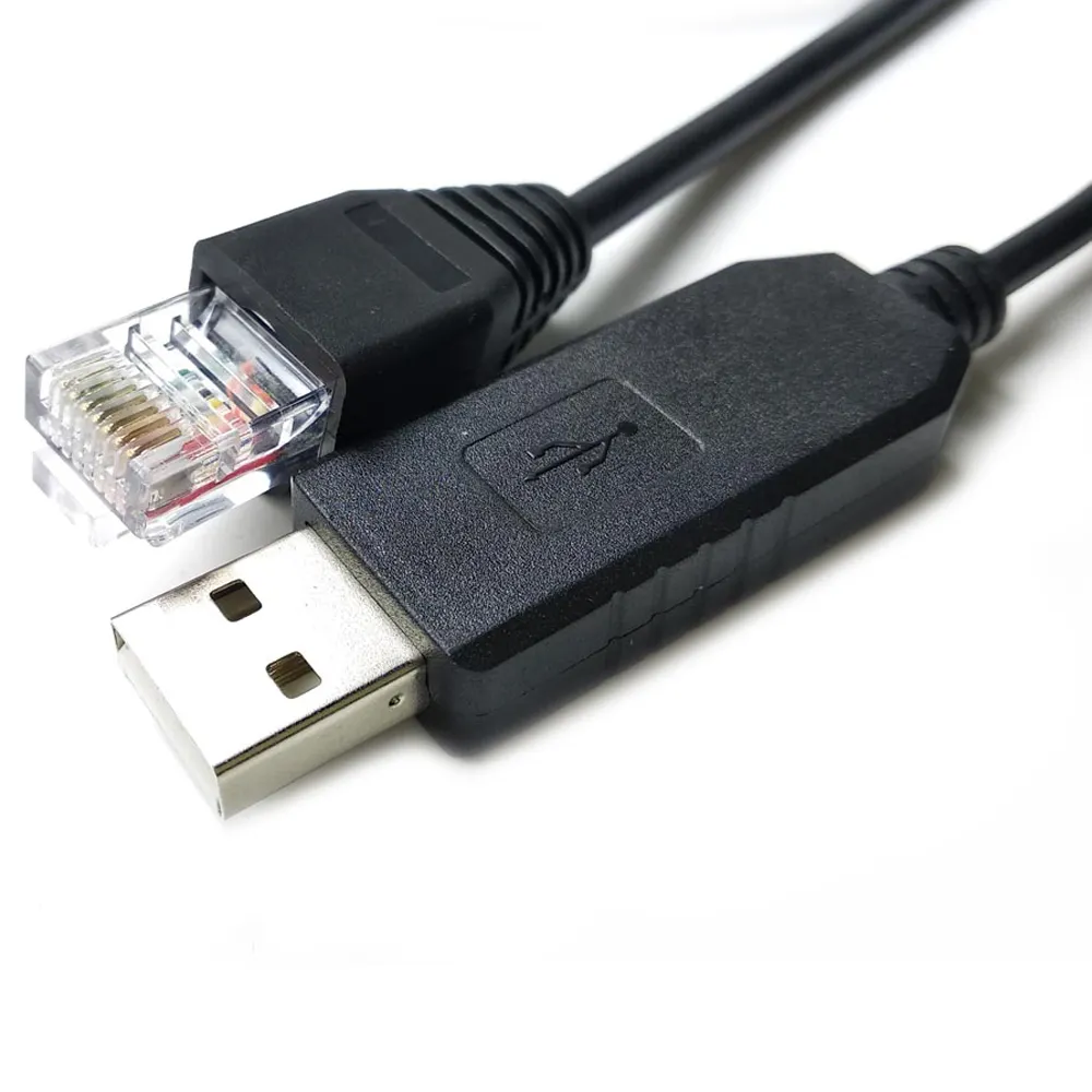 RJ45 Plug ke USB TTL 5V UART seri adaptor kabel FTDI Chip disesuaikan Pinout