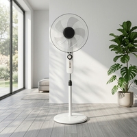 Ventilador de Pie Eléctrico para el Hogar de 18 Pulgadas, Ventilador Vertical de Plástico con Control Mecánico y Temporizador de 1 Hora, Venta al por Mayor