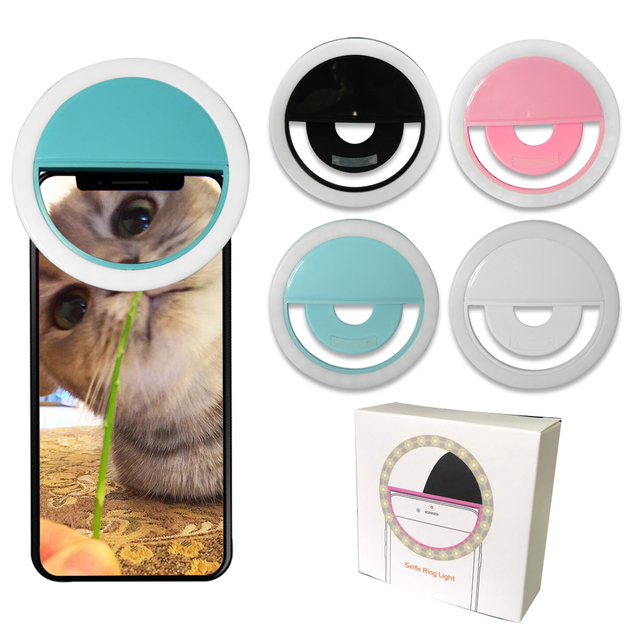 Custom Selfie Light Phone Led for Stand Portable Clips on Tripod With Rechargeable Stick Camera Holder Cell Selfie Ring Light