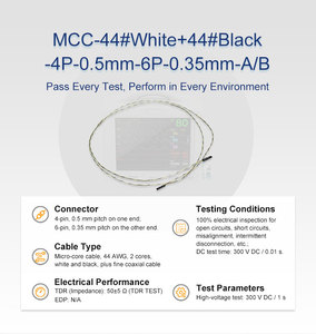 ICape Ultra İnce Mikro Koaksiyel Kablo Grubu 46AWG PTFE Medikal Görüntüleme Ultrason Sensörü Prob Paketi 4P 0.5mm 6P 0.35mm 91CM - Product Image 5