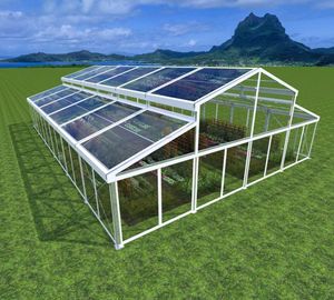 Grande Tente Atrium de Luxe à Structure en Aluminium Noir, Personnalisable pour Mariages et Événements de 150, 300, 500 ou 1000 Personnes - Product Image 1