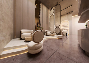 LED Backlit Salon Wall Mirror with Styling Station | Wholesale Hair Salon Furniture for Barber Shop Interior Decoration - Product Image 2