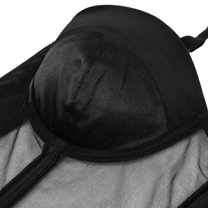 Corset surbuste transparent avec fermeture éclair attaché au <span class=keywords><strong>dos</strong></span> os de poisson Spaghetti sangle dentelle haut court respirant serre-taille à armatures - Product Image 5