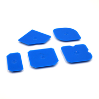 Couteau à mastic bleu, 5 pièces, spatule à mastic, grattoirs à calfeutrage