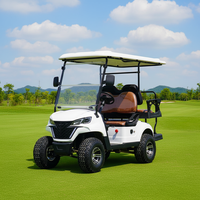 Voiture de golf électrique à 4 roues Rainbow, 4 places, batterie au lithium 48V 50-100KW 50-70kWh, carrosserie en acier, vitesse maximale de 45 km/h, véhicule électrique professionnel