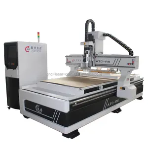 Kayu cnc 4 sumbu 1325 1530 atc cnc router kayu mesin penggilingan pertukangan untuk kayu lapis aluminium busa eps