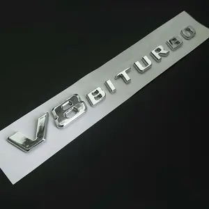 Заводская плотно приклеенная 2 шт. значки BITURBO с 4 буквами брызговик эмблемы подходят для Mercedes Benz AMG
