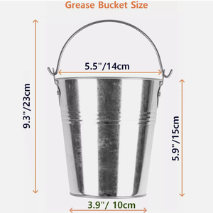 Cubo de grasa galvanizado de aleación de hierro a prueba de óxido para parrillas <span class=keywords><strong>TRAEGER</strong></span> - Product Image 3