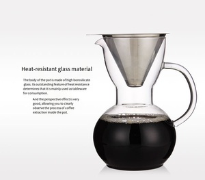 หม้อแก้วบอโรซิลิเกตทนความร้อนแฮนด์เมดเหมาะสำหรับการต้มในบ้านด้วย<span class=keywords><strong>กาแฟ</strong></span><span class=keywords><strong>สด</strong></span> - Product Image 6