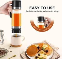 Pot distributeur de miel jaune amélioré de 300ml 9oz contenant de miel sans goutte avec poignée distributeur de sirop pour café sirop d'érable