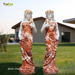 Youfine nóng bán giá Tốt phụ nữ đá cẩm thạch bức tượng phụ nữ tượng Nhà cung cấp giữ hoa cho trang trí sân vườn - Product Image 6