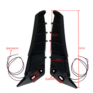 Rétroviseur de moto à aile d'ange rotative avec clignotant LED, rétroviseur latéral à aile fixe pour YAMAHA GSR Race 600 - Product Image 2