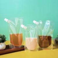 Petit sac souple 50ml 100ml 200ml personnalisé pour produits chimiques à usage quotidien, pochette à bec verseur pour liquides, jus, eau en plastique