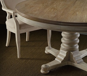 Bộ bàn ghế ăn gỗ tròn kiểu Pháp cổ điển, sang trọng, sản xuất tại nhà máy OEM tốt nhất - Product Image 3