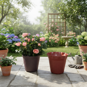 CASAMAX WL AM-0458-5 Vaso per Fiori in Acciaio Resistente per Giardino - 20*10.5*17.5CM - Product Image 3