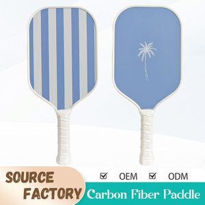 Pala de Pickleball de Fibra de Carbono T700, Estilo Ataque, con Acabado Mate y Pintura Granulada que Mejora la Fricción Superficial y el Control de la Pelota - Product Image 1