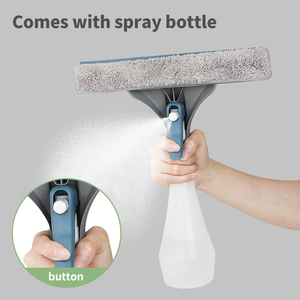 Lame de nettoyage de fenêtre en <span class=keywords><strong>microfibre</strong></span> avec manche en PP, raclette multifonction 24x21cm pour le nettoyage du verre - Product Image 3