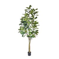 Vente flash : Grand arbre artificiel ficus lyrata de 265 cm, de qualité supérieure, durable, décoration d'intérieur, plante verte artificielle, bonsaï