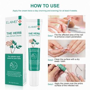 ELAIMEI Extrait d'herbes naturelles Soin des ongles des doigts et des orteils <span class=keywords><strong>Antifongique</strong></span> Nourrissant Traitement des champignons Crème réparatrice des cuticules - Product Image 2