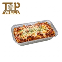 Conteneur alimentaire rectangulaire jetable en aluminium de 520 ml, résistant au four, de qualité alimentaire, pour gâteaux, tartes aux œufs, pains, saucisses, pâtes, préparation de repas et restauration