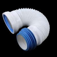Tuyau d'évacuation flexible en plastique pour climatiseur, connecteur de toilette, extension de gouttière de salle de bain de 5 pouces