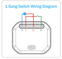 Module intelligent Wi-Fi et interrupteur TAWOIA 1 gang, interrupteur intelligent Smart Life Tuya, interrupteur sans fil avec support de rail DIN
