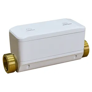 Medición de flujo de agua inteligente Apagado en detector de fugas de agua de 3/4 pulgadas Medidor de sensor Wifi Ble Válvula solenoide de agua