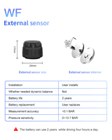 Système de surveillance de la pression des pneus en temps réel pour camions et camping-cars, 6 capteurs externes, 433 MHz, solaire