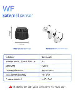 Système de surveillance de la pression des pneus en temps réel pour camions et camping-cars, 6 capteurs externes, 433 MHz, solaire - Product Image 5