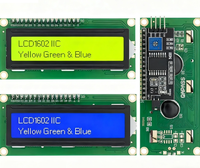 Écran LCD bleu/jaune vert 1602A/204A/12864B 5V avec rétroéclairage IIC/I2C