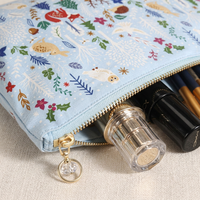 Pochette de maquillage personnalisée en toile imprimée, trousse de toilette de voyage, étui à cosmétiques en toile, pochette de rangement