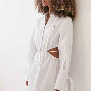 Robe d'été à manches longues personnalisée OEM pour femmes Robes élégantes et décontractées pour femmes Mini-robe <span class=keywords><strong>chemise</strong></span> - Product Image 2