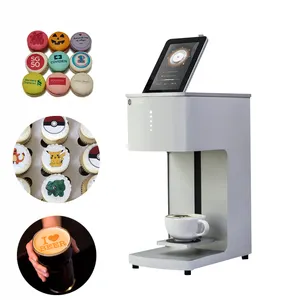 ink 3d small macaron chocolate capuchino printing machine cafe coffee printer for cake cooki