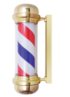 Poteau de barbier rotatif à LED, éclairage en métal, mobilier de salon de coiffure, vente chaude, accessoires de chaise de barbier pour salon de coiffure