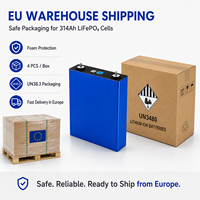 Cellule de batterie LiFePO4 3.2V 314Ah en stock UE, 12000 cycles, cellule prismatique pour stockage d'énergie solaire ESS