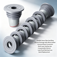 Joint d'étanchéité en silicone anti-odeur pour tuyau d'égout, flexible et durable, pour évacuation des eaux usées, pour évier de cuisine, salle de bain, plomberie, personnalisable OEM