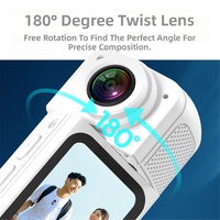 Caméra d'action S70 de la taille d'un pouce avec capteur CMOS 2K, objectif rotatif à 180°, zoom optique 8x, support magnétique pour utilisation en extérieur