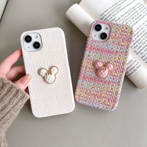 <span class=keywords><strong>Cover</strong></span> rigida per telefono cellulare con <span class=keywords><strong>topolino</strong></span> in maglia di lusso elegante per iPhone 16 Pro Max 15 Pro 14 Plus 13 12 11 - Product Image 2