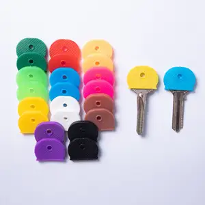 Key Heads Cover protect Custom Soft Silicone home Key Cap Plastic Identifier Rings Label Tags Organizer keychain Key Covers Caps