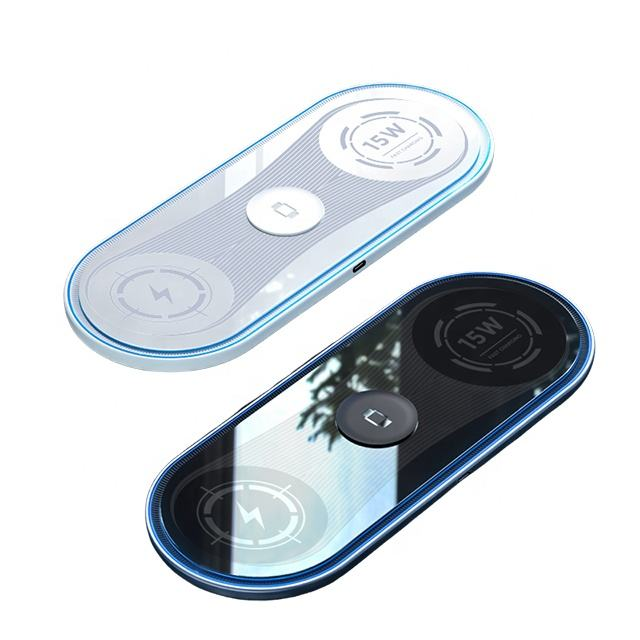 3-in-1 Wireless Charging Pad-Fast Wireless Charging for Smart Watch & Earphone for Technology 15W Type-C Port Transparent Design