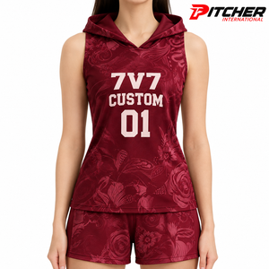 Maillots de football 7v7 personnalisés pour femmes, sublimation, anti-humidité, tenues d'équipe pour marques sportives américaines, faible MOQ - Product Image 5