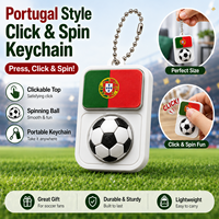 Porte-clés anti-stress rotatif portable en forme de drapeau de football imprimé en 3D, jouet anti-stress, pendentif de sac à dos, stock US