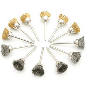 Copper <b>Wire</b> <b>Brush</b> Set 36 Pc Metal Rust Removal Discs With Handle Steel <b>Wire</b> Wheel Rod Flat Type Polishing Tools For Die Grinder - Product Image 4