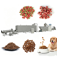 Machine extrudeuse entièrement automatique pour aliments pour animaux de compagnie, ligne de production complète de fabrication d'aliments pour animaux, applicable aux grandes usines d'aliments pour animaux.